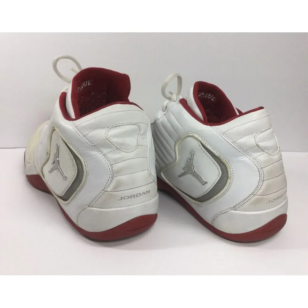 Air Jordan B-2rue Basketball Shoes Mens Size 14 white‎ red Sneakers 312523-104